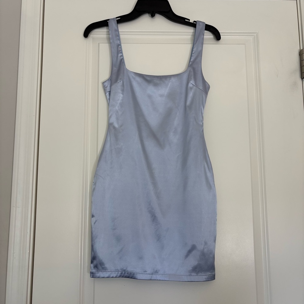 Fashion Nova Lilac Mini Silk Dress